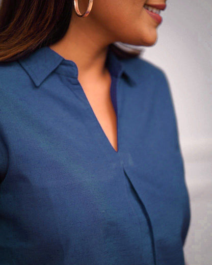 Women’s Teal Blue Solid Pure Rayon Co-ord Set